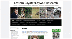 Desktop Screenshot of easterncoyoteresearch.com