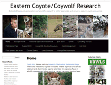 Tablet Screenshot of easterncoyoteresearch.com